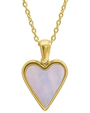 Adornia 14k Plated Pearl Pendant Necklace - Metallic