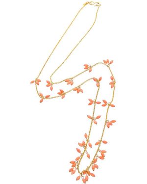Kenneth Jay Lane Plated Cluster Necklace - White
