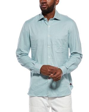 Isaia Italia Sport Shirt - Blue