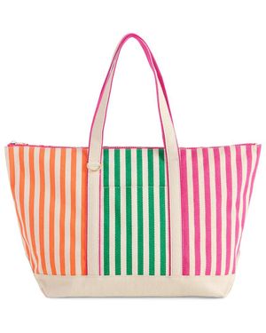 Shiraleah Port Stripe Tote - Red