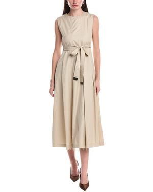Max Mara Amina Midi Dress - Natural