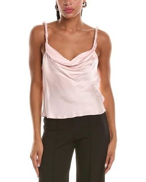 Alice + Olivia Alice + Olivia Monique Twist Strap Cowl Neck Tank - Pink