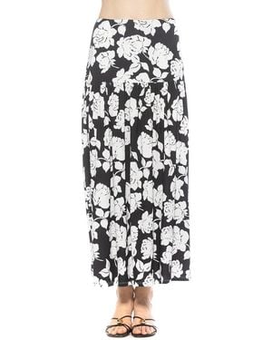 Alexia Admor Aven Dropped Waist Long Skirt - White