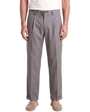 Ron Tomson Pleated Wide Leg Trouser - Grey