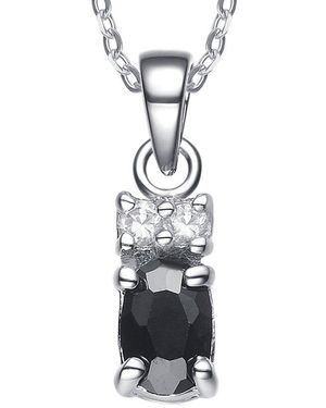 Genevive Jewelry Silver Cz Pendant - White