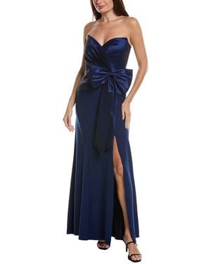 Tadashi Shoji Sleeveless Solid Maxi Dress - Blue