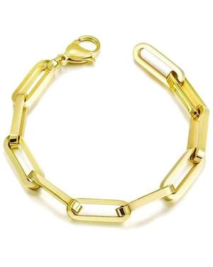 Jane Basch Plated Big Link Bracelet - Metallic