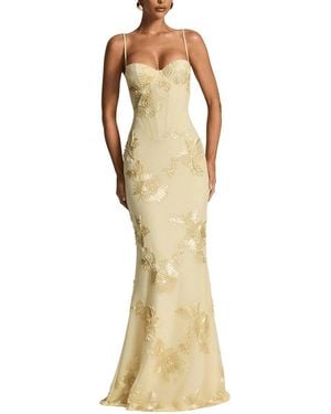Dilireba Embellished Maxi Dress - Metallic