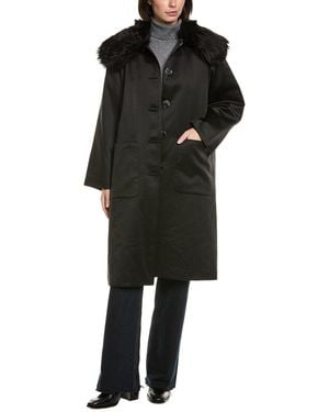 Cynthia Rowley Satin Coat - Black
