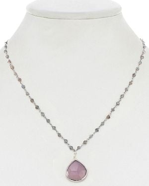Rachel Reinhardt Jewelry Silver Gemstone Necklace - Natural
