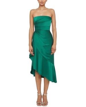 THEIA Sinead Strapless Midi Dress - Green