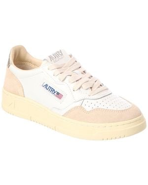 Autry Medalist Leather & Suede Sneaker - White