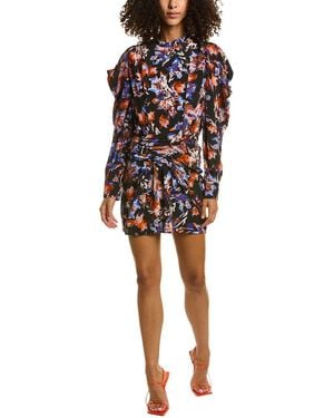 IRO Merera Silk-Blend Mini Dress - Black