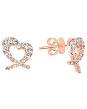 Effy Fine Jewelry 14K Rose 0.81 Ct. Tw. Diamond Earrings - White