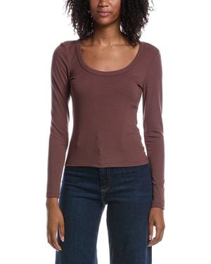 Z Supply Second Skin Scoop Neck Top - Purple