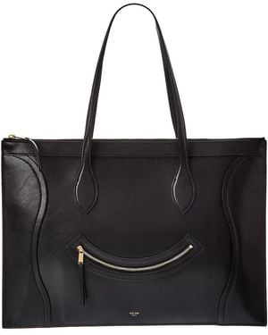 Celine Leather Tote - Black