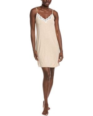 Hanro Natural Elegance Lace Trim V-Neck Chemise