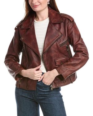 Walter Baker Jett Leather Jacket - Brown