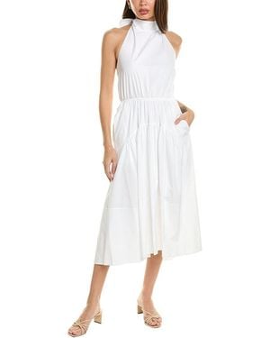 Vince Draped Midi Dress - White