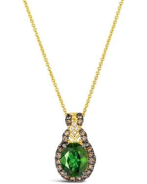 Le Vian Pistachio Diopside 14K 1.88 Ct. Tw. Diamond & Chrome Diopside Pendant - Metallic