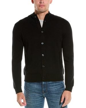 Bruno Magli Double Face Wool Cardigan - Black