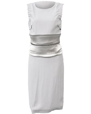 Dolce & Gabbana Animal Print Lined Kne-length Dress, Size It 40 (authentic Pre-loved) - Gray