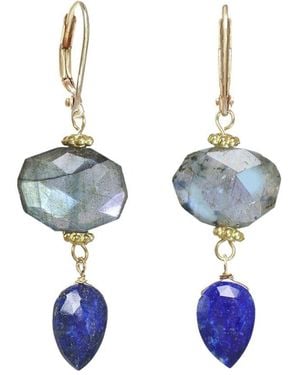 Rachel Reinhardt Jewelry Gemstone Dangle Earrings - Blue