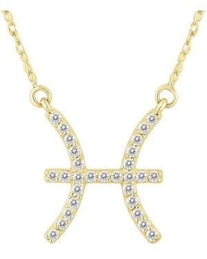 True Diamond 14k 0.18 Ct. Tw. Diamond Necklace - Metallic