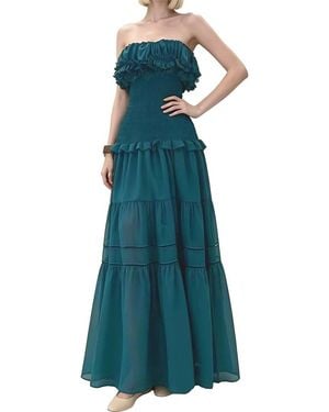 Linda Charm Embellished Maxi Dress - Blue