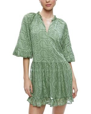 Alice + Olivia Alice + Olivia Sherrie Gathered Tunic Dress - Green