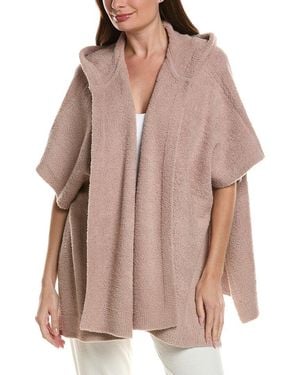 Barefoot Dreams Cozychic Hooded Poncho - Brown