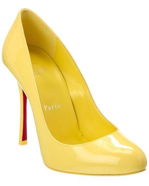 Christian Louboutin 100 Patent Pump - Yellow