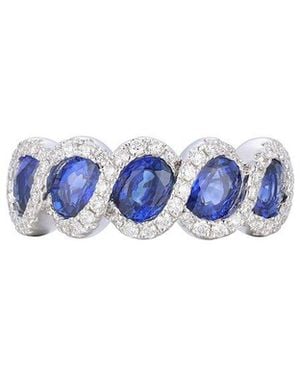 Gregg Ruth 14K 2.51 Ct. Tw. Diamond & Sapphire Ring - Blue