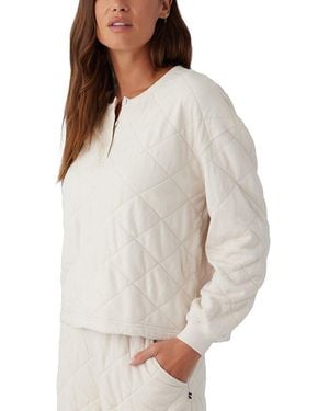 Sol Angeles Quilted Henley - White