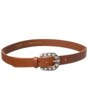 Persaman New York Skylar Leather Belt - Brown