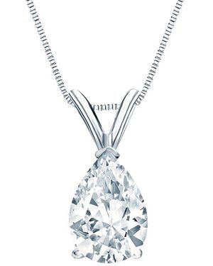 Sabrina Designs Lab Grown Diamonds 14K 5.00 Ct. Tw. Lab-Grown Diamond Solitaire Pendant - White