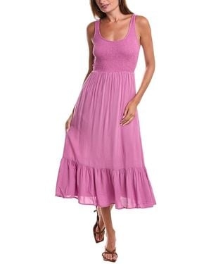 Saltwater Luxe Twisted Midi Dress - Pink