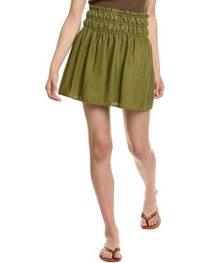 Bella Dahl Elastic Shirred Skirt - Green