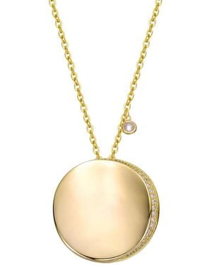 Rachel Glauber 14k Plated Pendant Necklace - Metallic