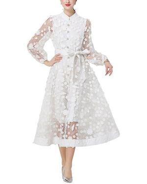 Kaimilan Embellished Midi Dress - White