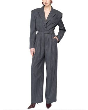 Ronny Kobo Michelle Wool-blend Jumpsuit - Blue