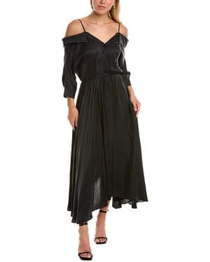 Jonathan Simkhai Kiari Silk-Blend Shirtdress - Black