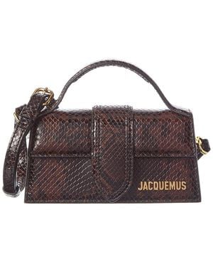 Jacquemus The Bambino Python-Embossed Leather Shoulder Bag - Brown