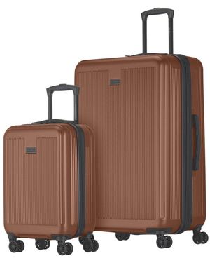 Bugatti Singapore 2Pc Hardside Expandable Luggage Set - Brown