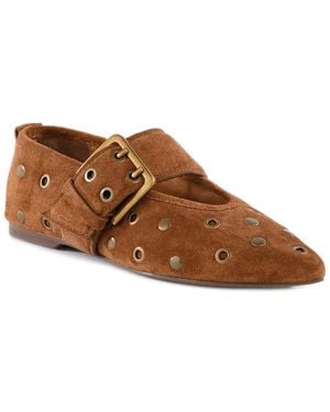 Seychelles Grommet Suede Flat - Brown