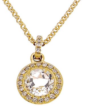 Diana M. Jewels Fine Jewelry 14k 0.93 Ct. Tw. Topaz Pendant Necklace - Metallic