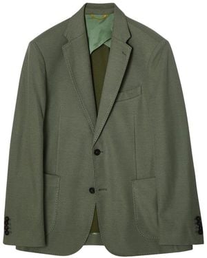 Robert Talbott Wright Textured Knit Blazer - Green