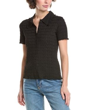 Jason Wu Button-Front Smocked Shirt - Black