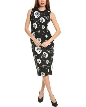 slim fit dress slacks Ivy Fitted Midi Dress in Black main image 1