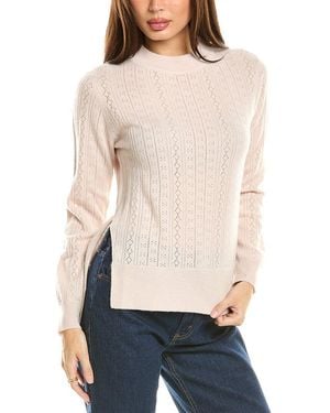 Malo Cashmere Pointelle Wool & Cashmere-blend Jumper - Natural